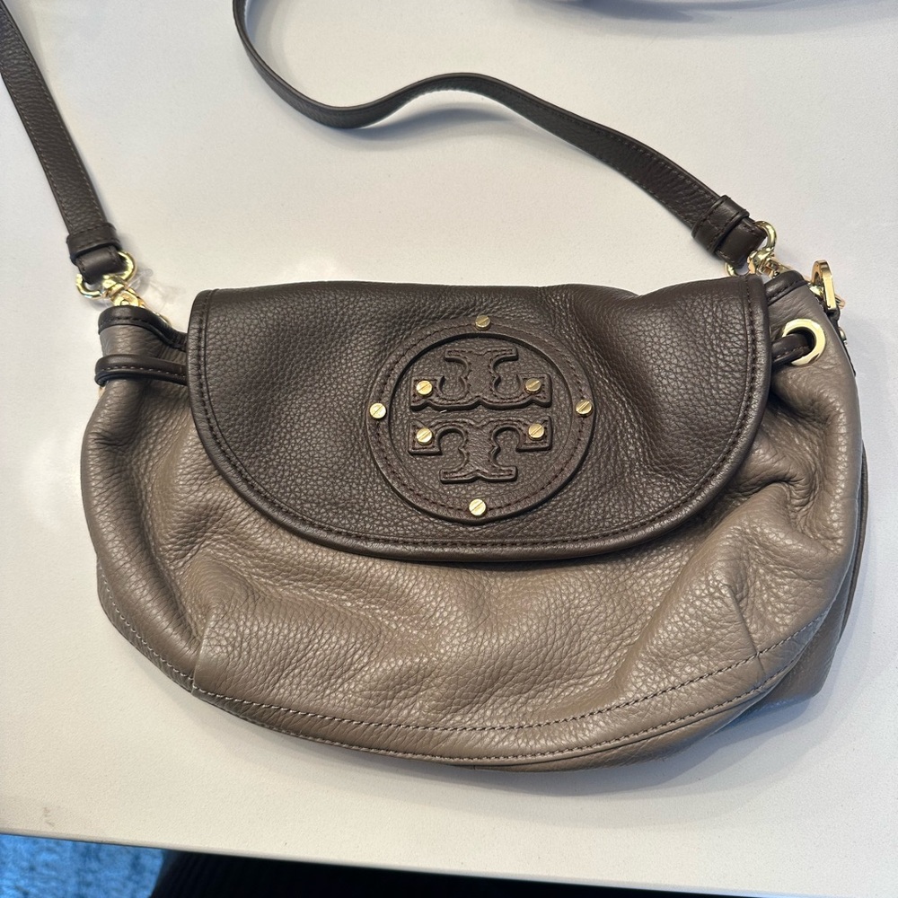 Tory Burch Brown Leather Crossbody Bag